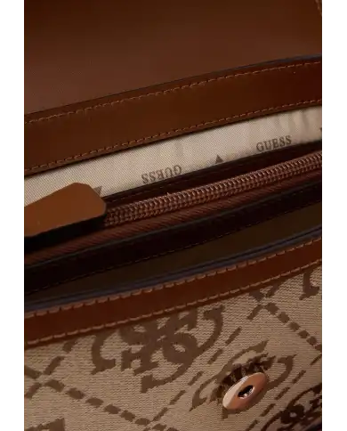 GUESS BORSA AUDREY LOGO BEIGE