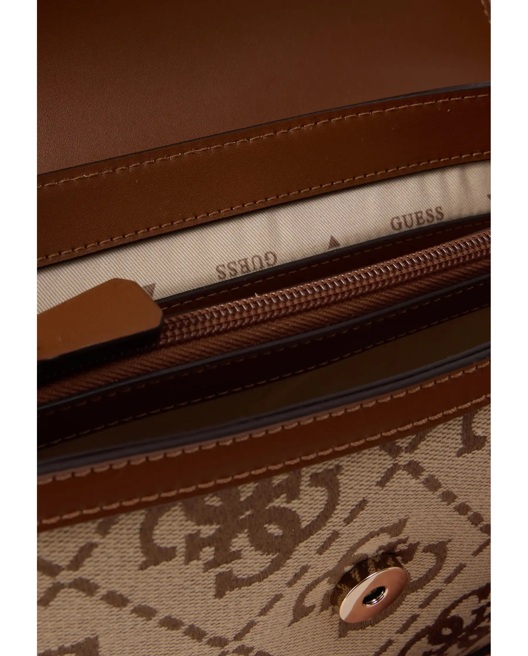 GUESS BORSA AUDREY LOGO BEIGE