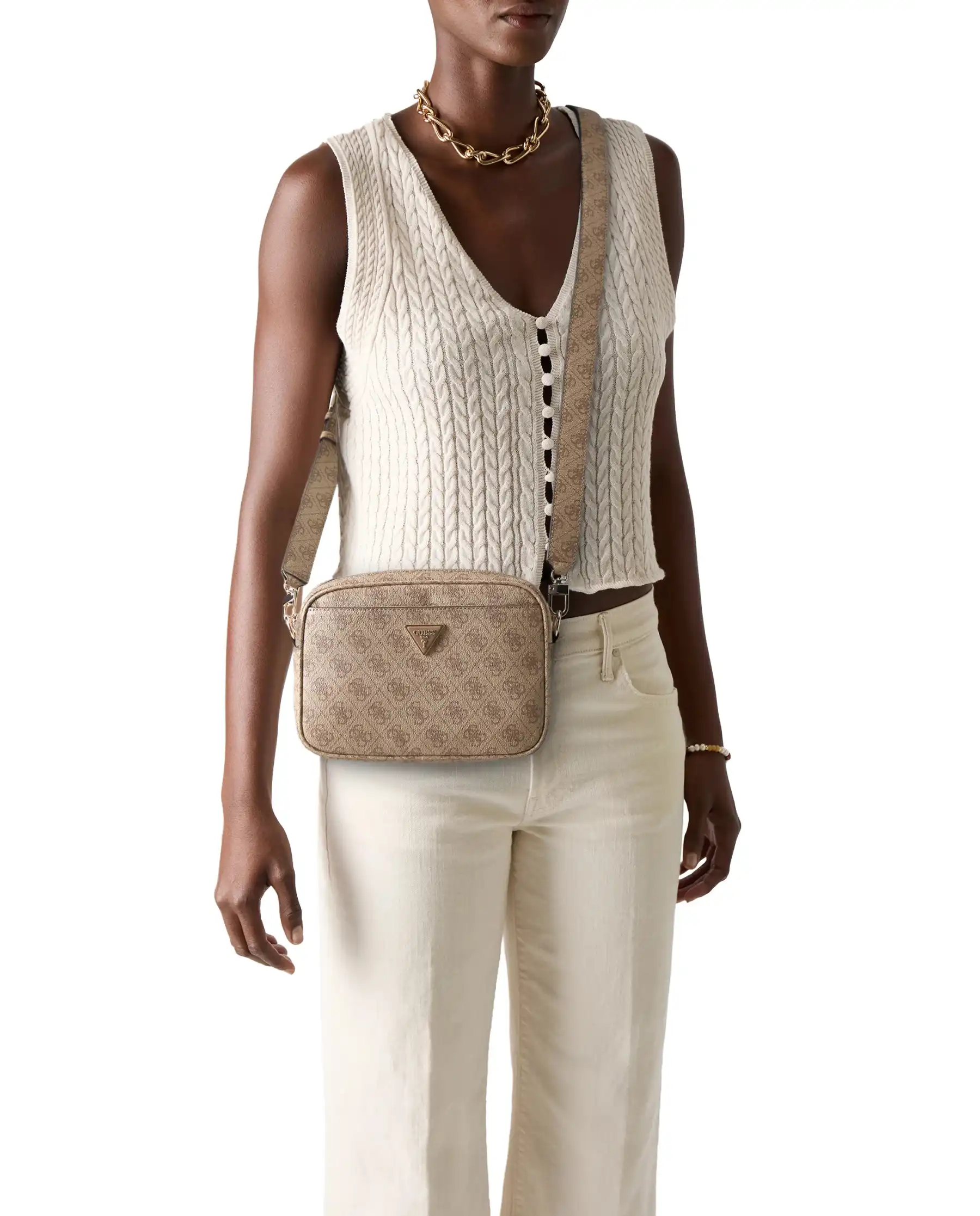 GUESS BORSA MERIDIAN II CAMERA BEIGE