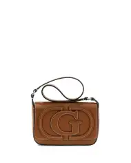 GUESS BORSA RUBY FLAP SHOULDER COGNAC