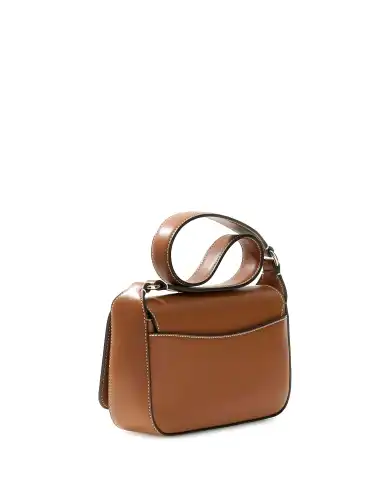 GUESS BORSA RUBY FLAP SHOULDER COGNAC