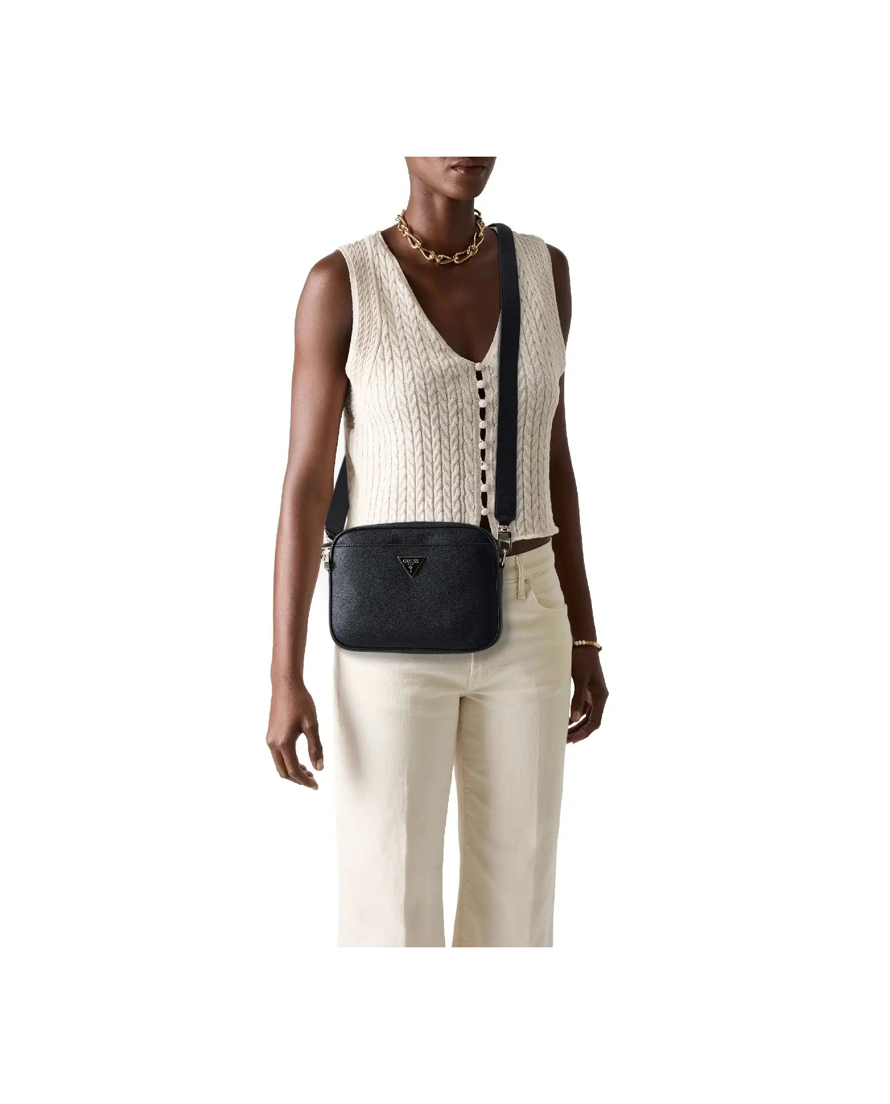 GUESS BORSA MERIDIAN NERO