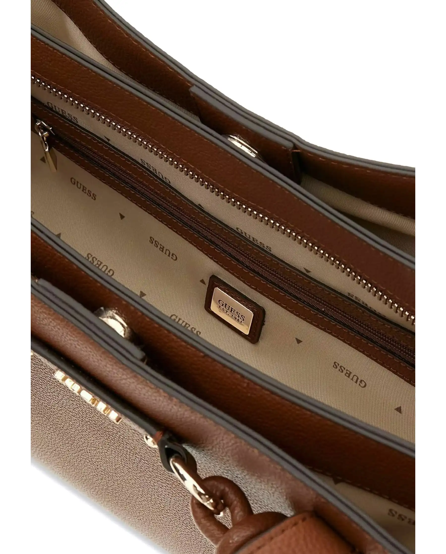 GUESS BORSA CAMELIA COGNAC