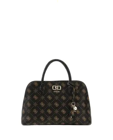 GUESS BORSA EMELIE LOGO MARRONE