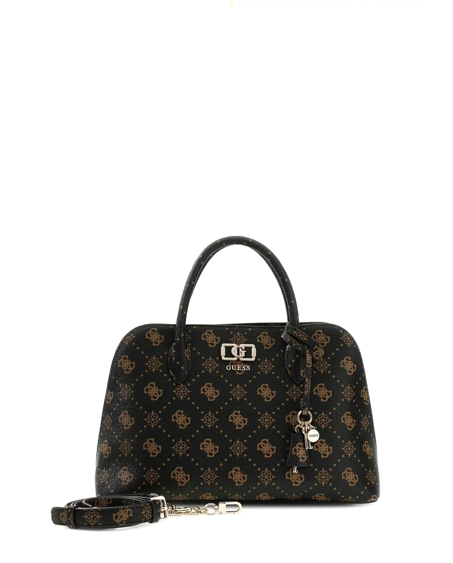 GUESS BORSA EMELIE LOGO MARRONE