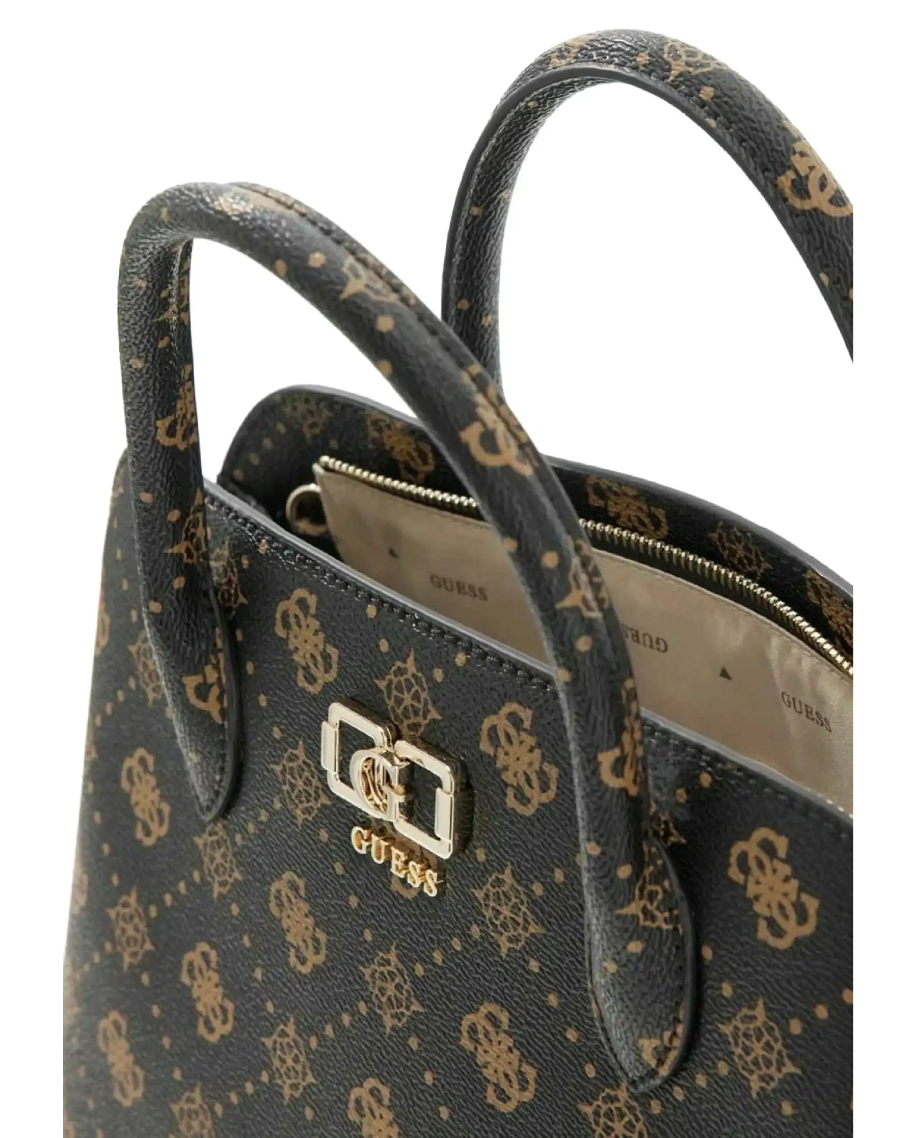 GUESS BORSA EMELIE LOGO MARRONE