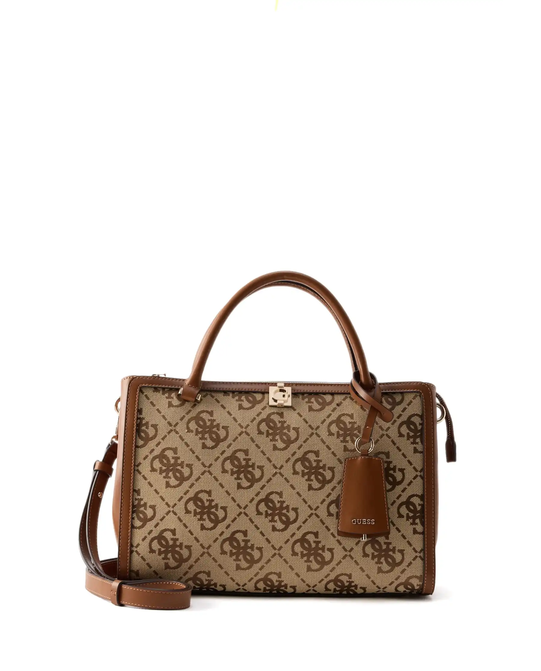 GUESS BORSA AUDREY LOGO GIRLFRIEND SATCHEL BEIGE