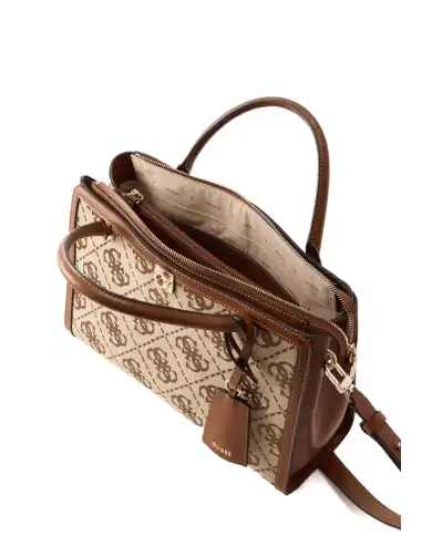 GUESS BORSA AUDREY LOGO GIRLFRIEND SATCHEL BEIGE