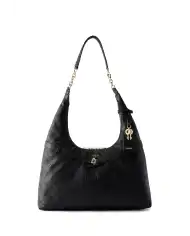 GUESS BORSA ELLA LOGO HOBO NERO