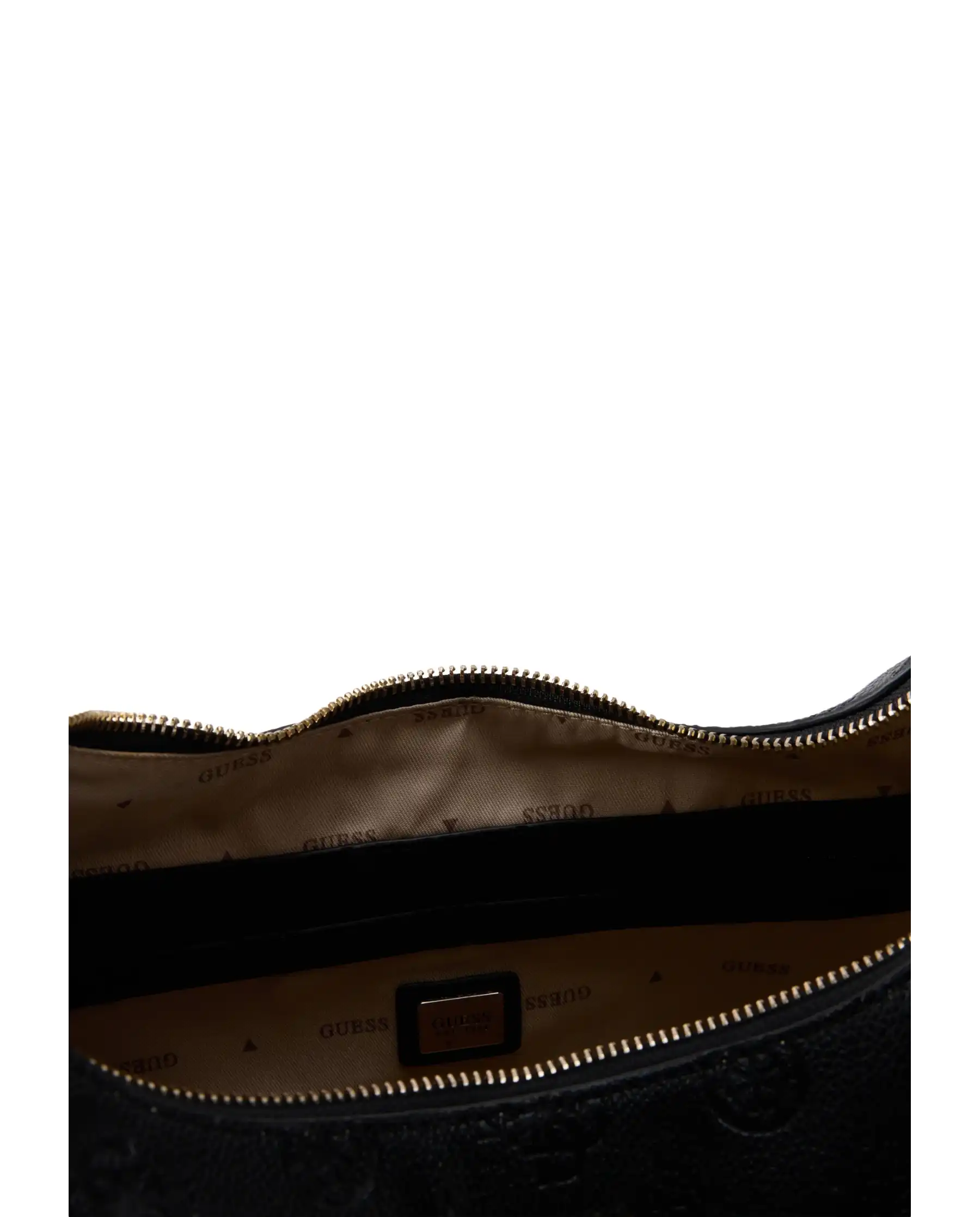 GUESS BORSA ELLA LOGO HOBO NERO