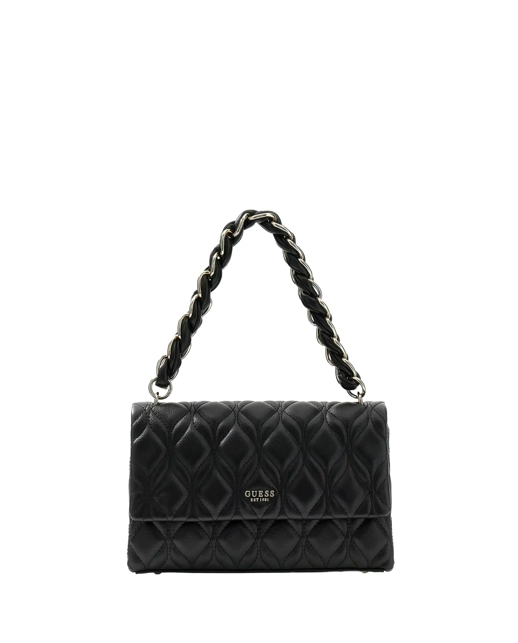 GUESS BORSA MAXINE FLAP CROSSBODY NERO