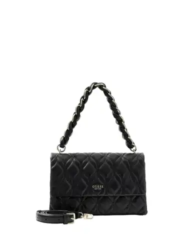 GUESS BORSA MAXINE FLAP CROSSBODY NERO