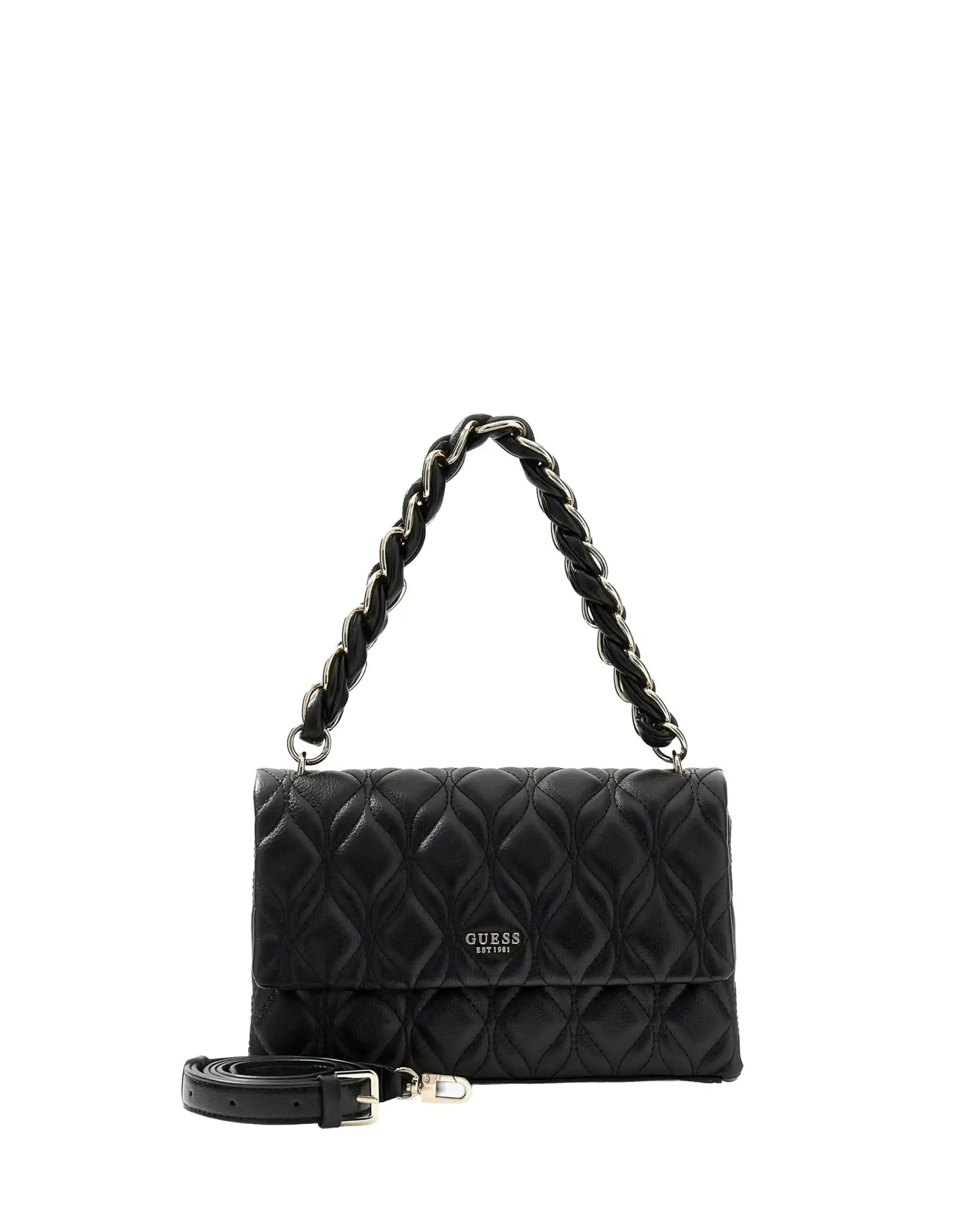 GUESS BORSA MAXINE FLAP CROSSBODY NERO