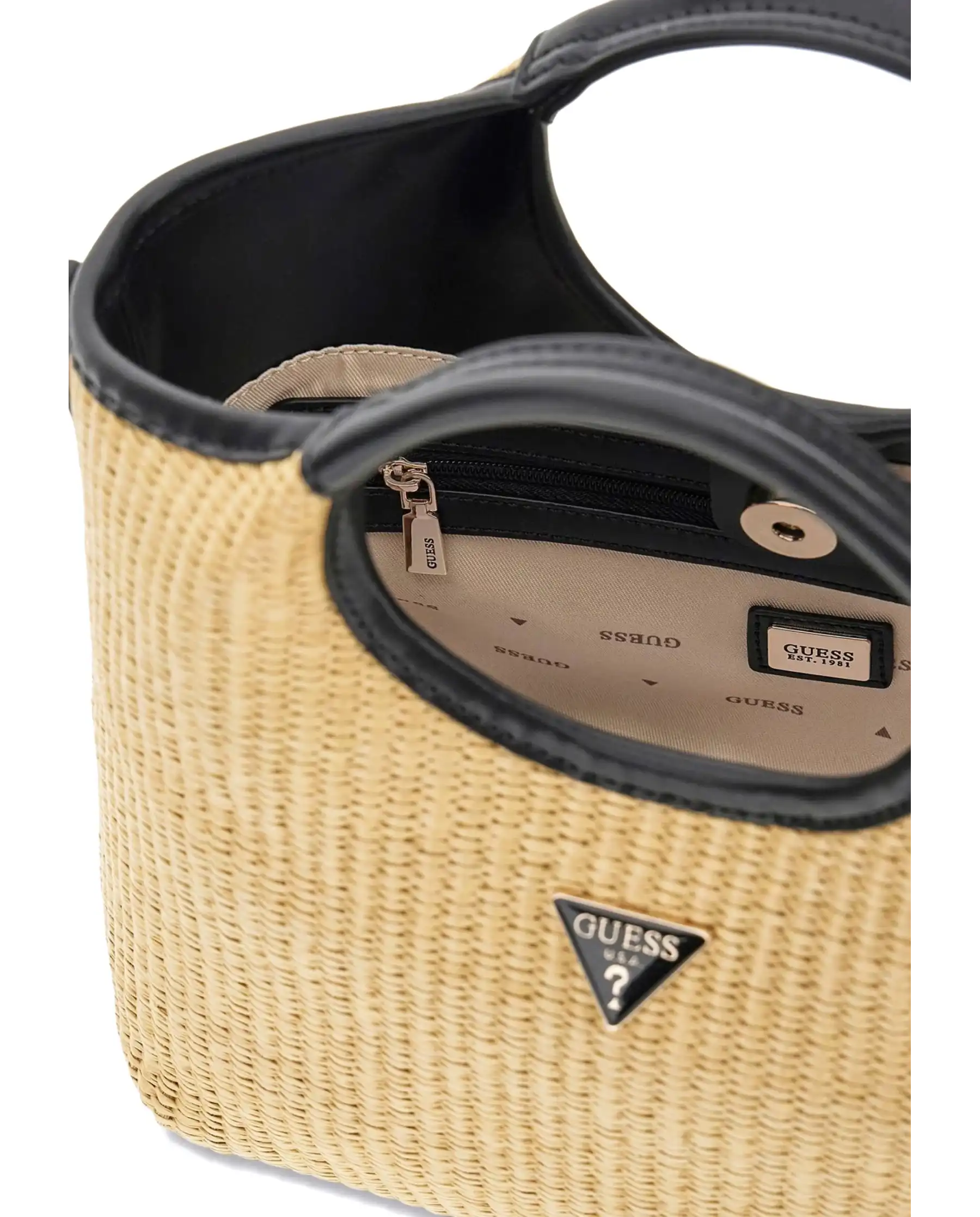 GUESS BORSA KIRSTEN MINI SATCHEL BEIGE