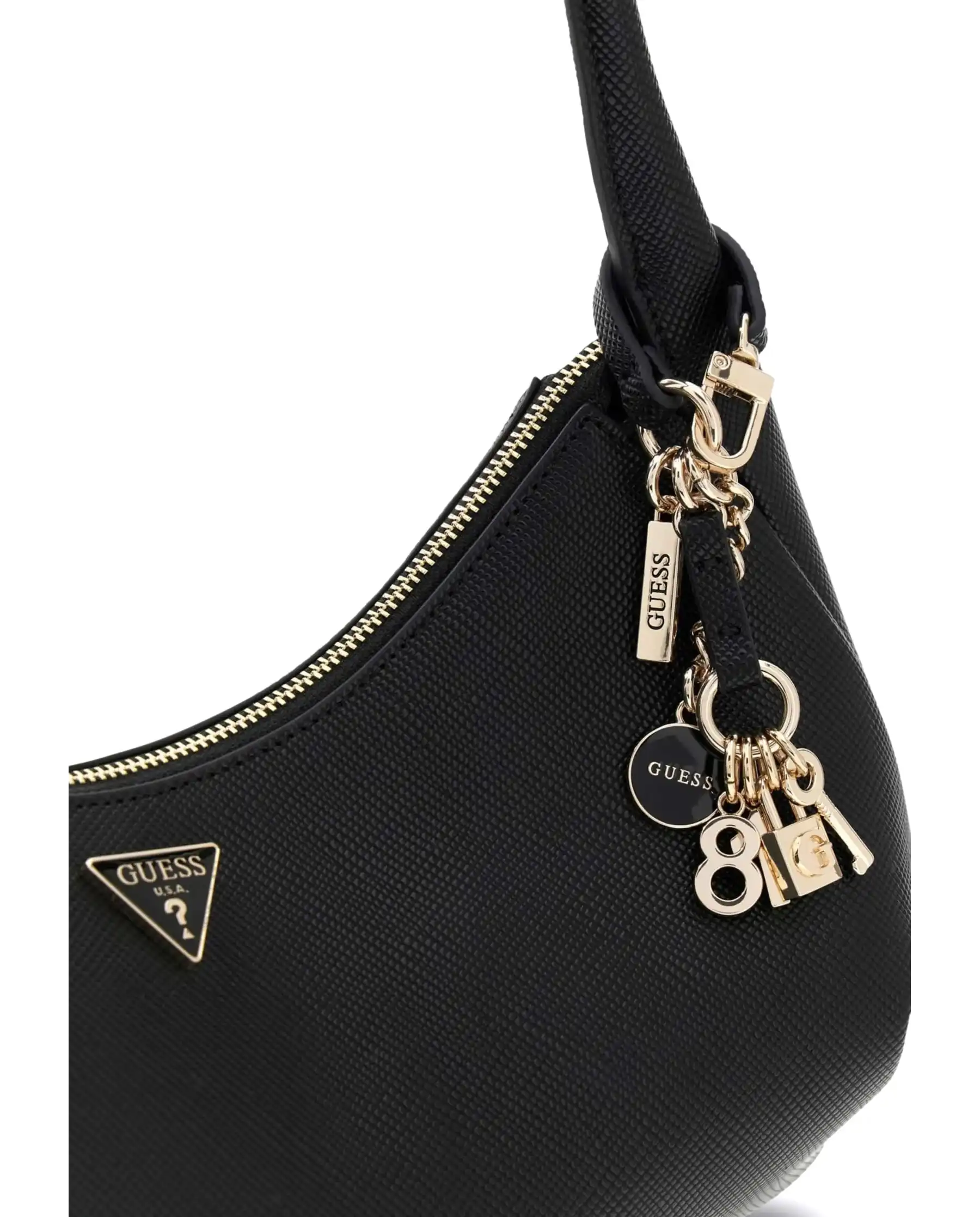 GUESS BORSA GILDA HOBO NERO