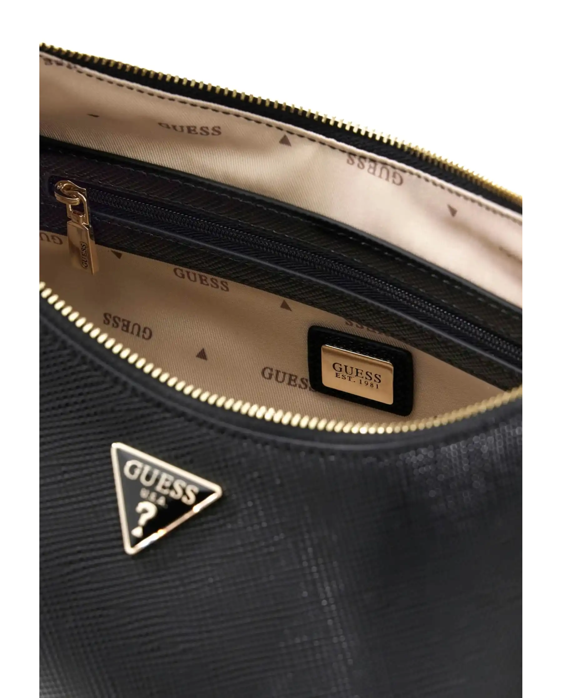 GUESS BORSA GILDA HOBO NERO