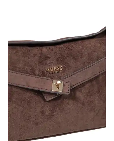 GUESS BORSA ELLA SHOULDER MARRONE