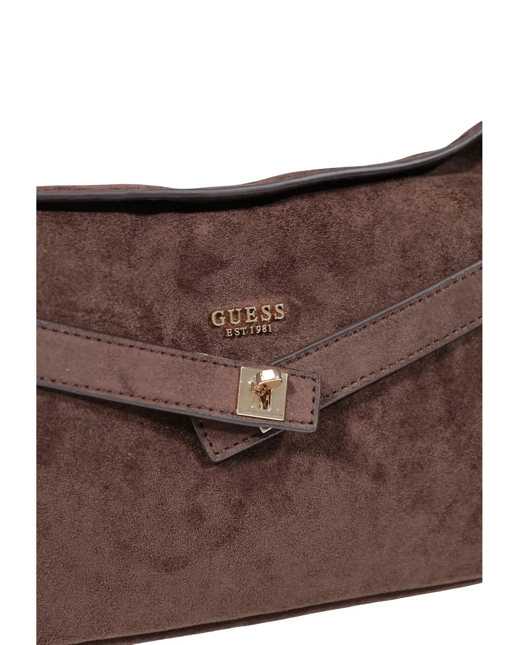 GUESS BORSA ELLA SHOULDER MARRONE