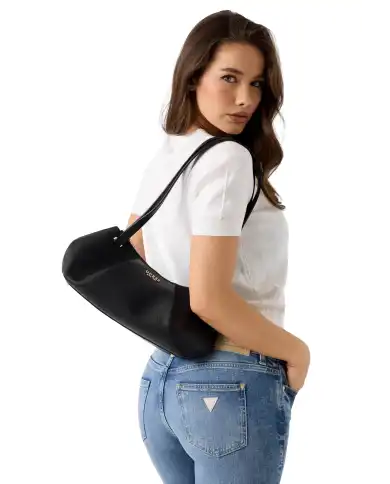 GUESS BORSA AMORETTE SHOULDER NERO