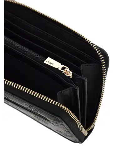 GUESS PORTAFOGLIO ELLA LOGO SLG NERO
