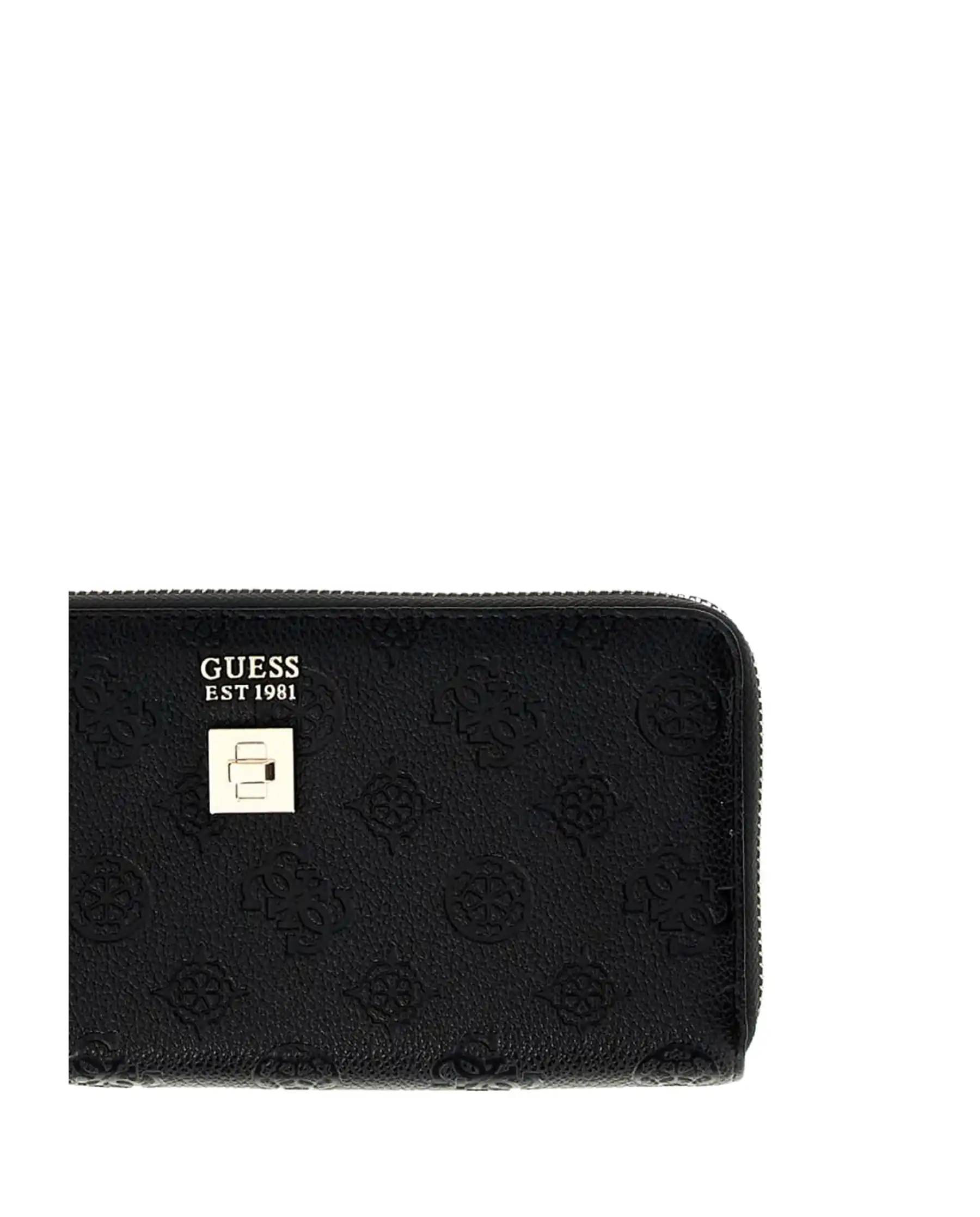 GUESS PORTAFOGLIO ELLA LOGO SLG NERO