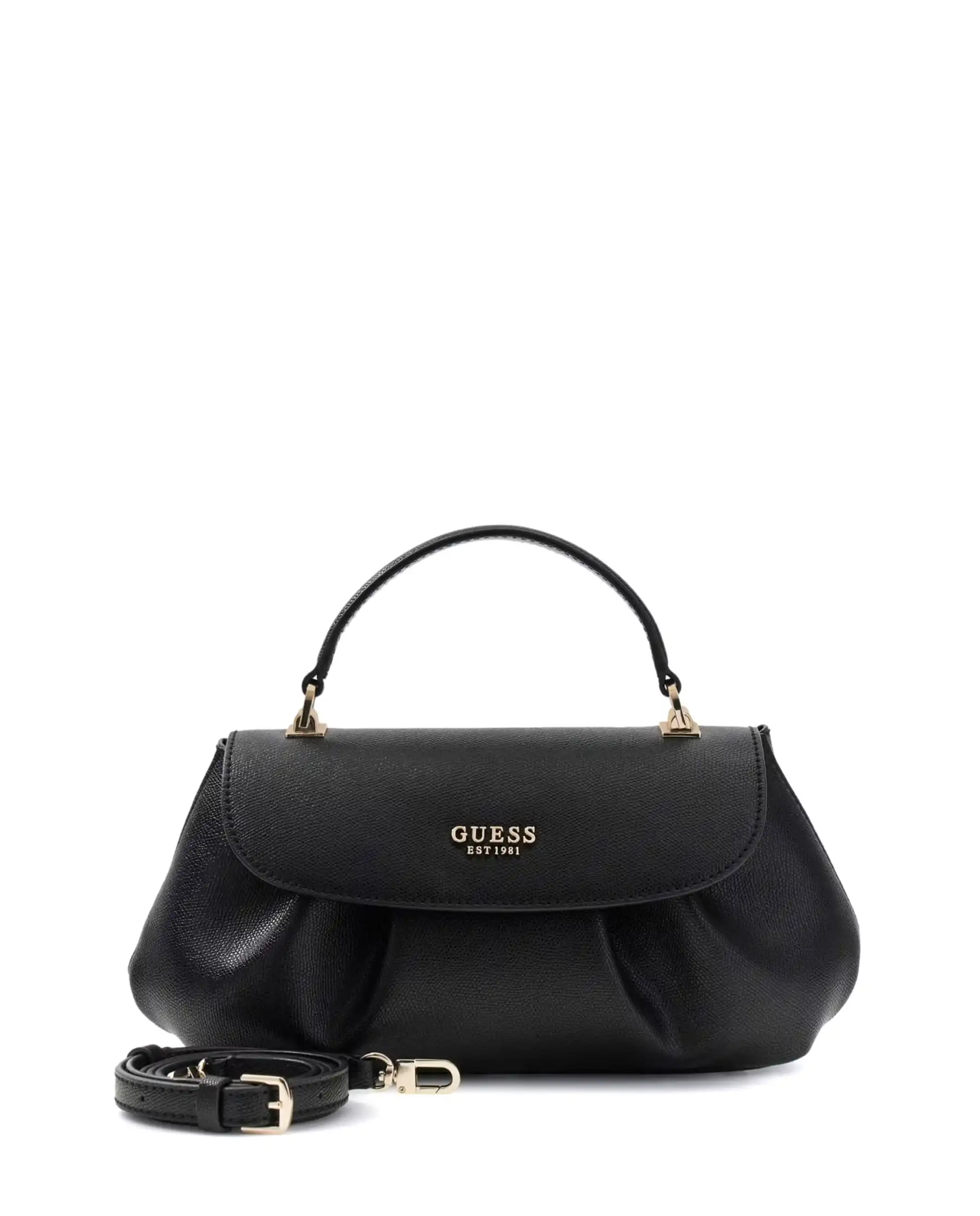 GUESS BORSA AMORETTE TOP HANDLE FLAP NERO
