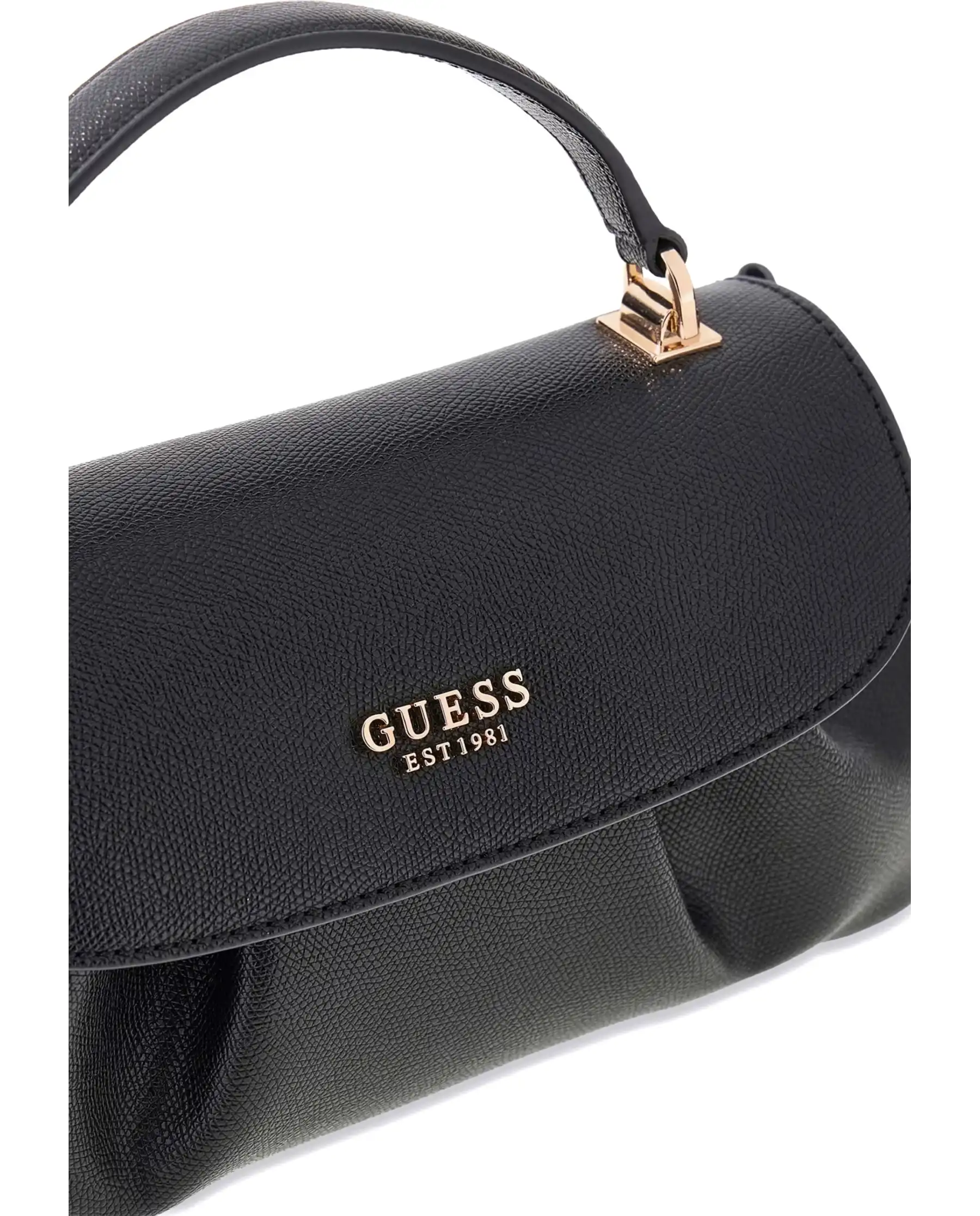 GUESS BORSA AMORETTE TOP HANDLE FLAP NERO