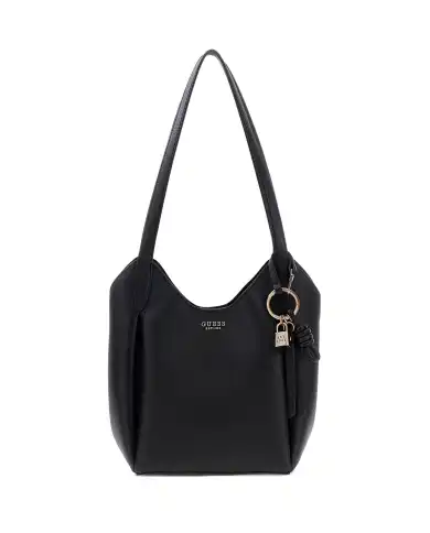 GUESS BORSA MELODY BUCKET NERO