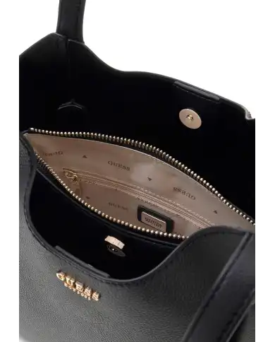GUESS BORSA MELODY BUCKET NERO