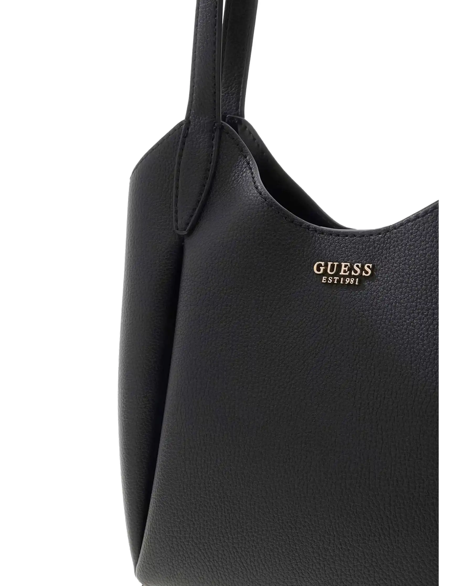 GUESS BORSA MELODY BUCKET NERO