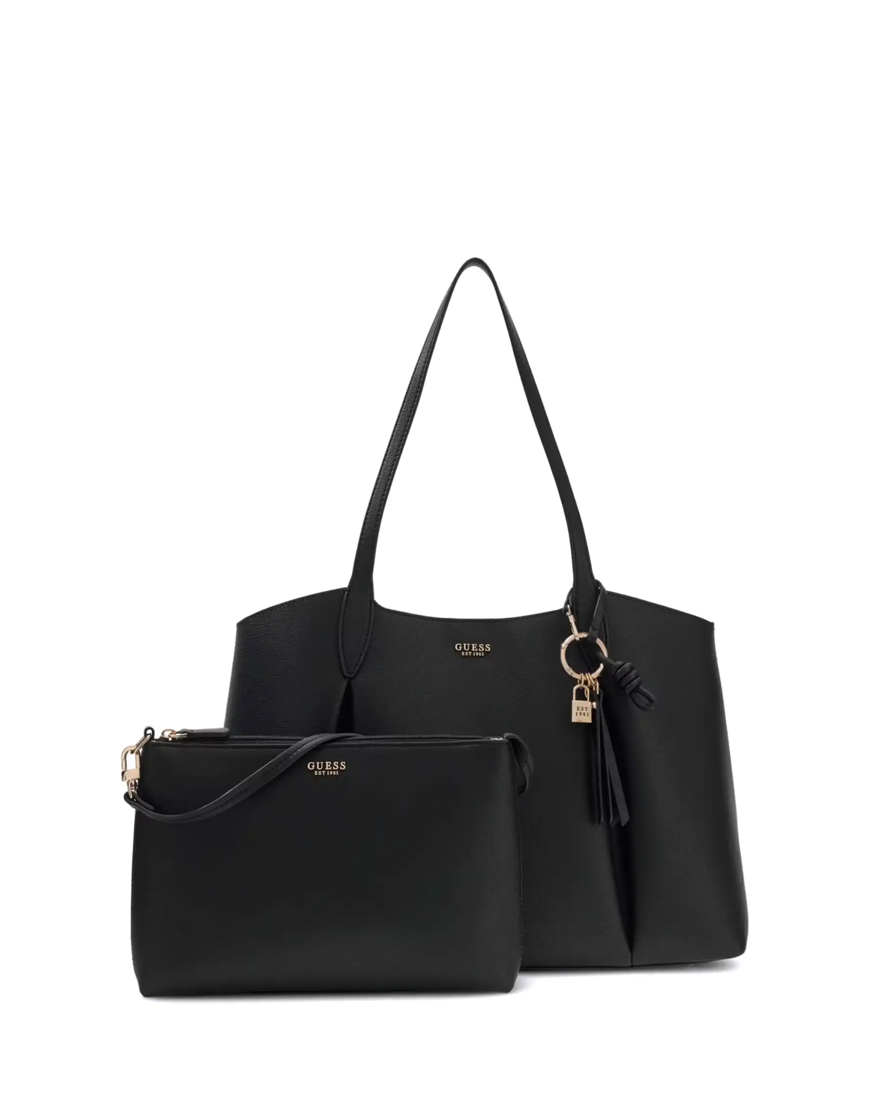 GUESS BORSA MELODY 2 IN 1 TOTE NERO