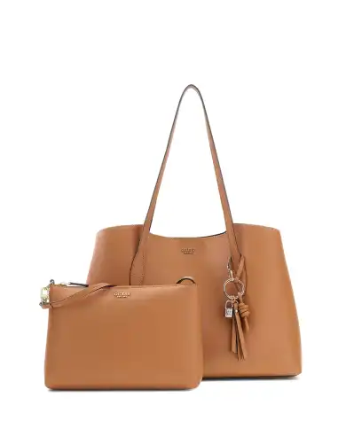 GUESS BORSA MELODY 2 IN 1 TOTE CUOIO