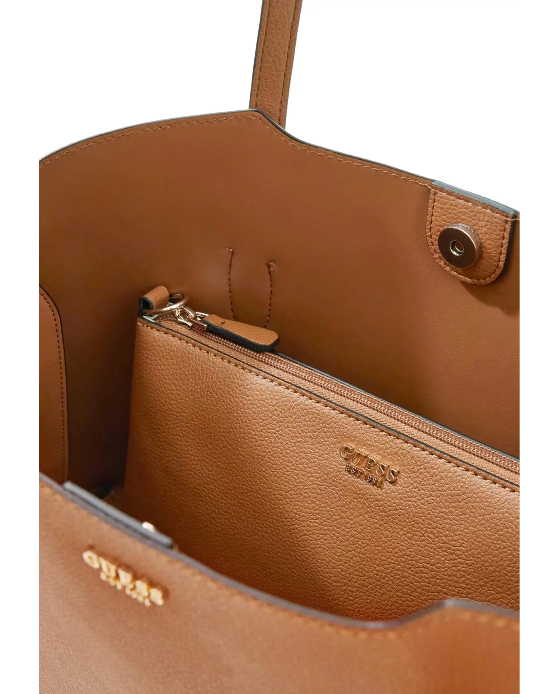 GUESS BORSA MELODY 2 IN 1 TOTE CUOIO