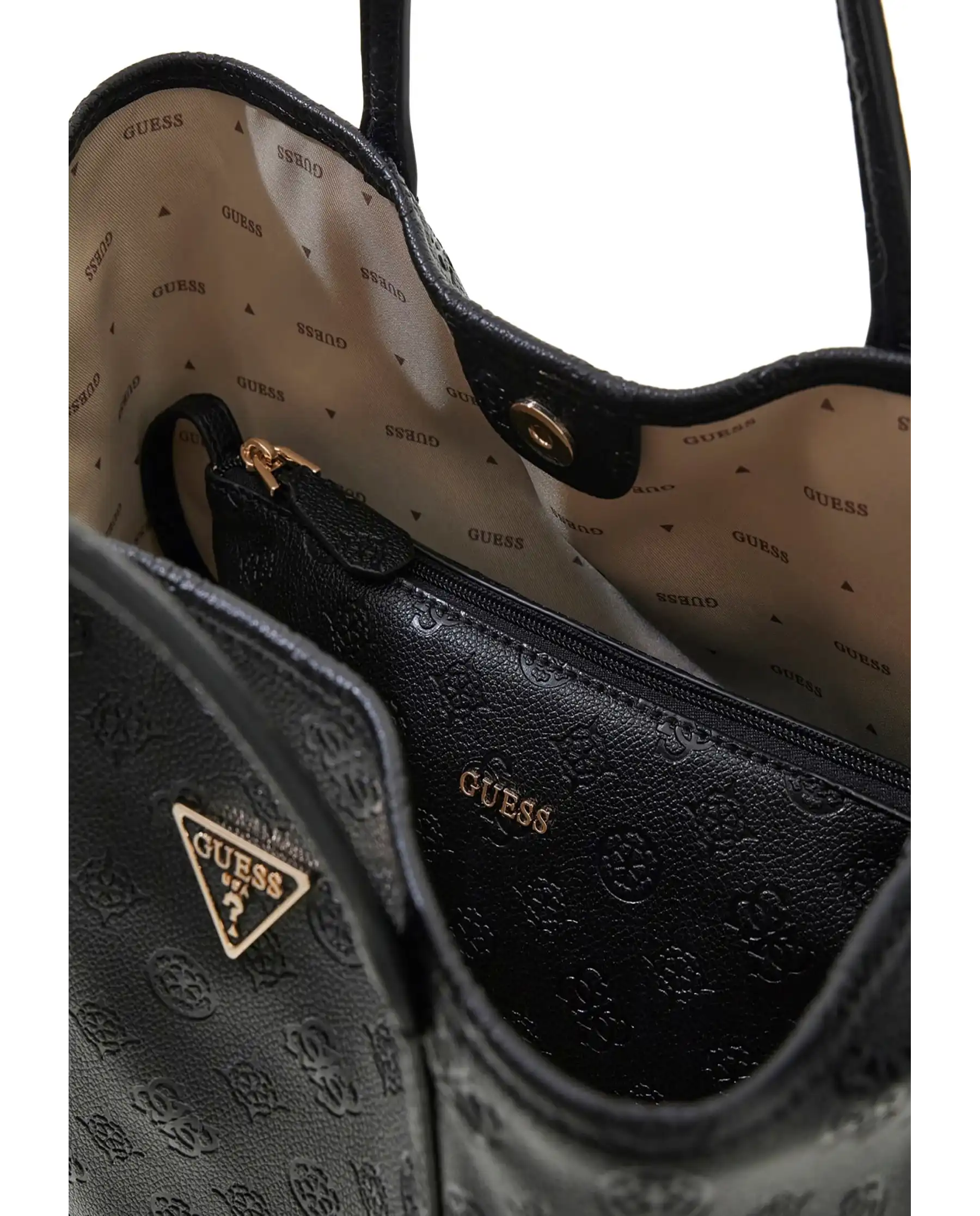 GUESS BORSA VICTTORIA 2 IN 1 TOTE NERO