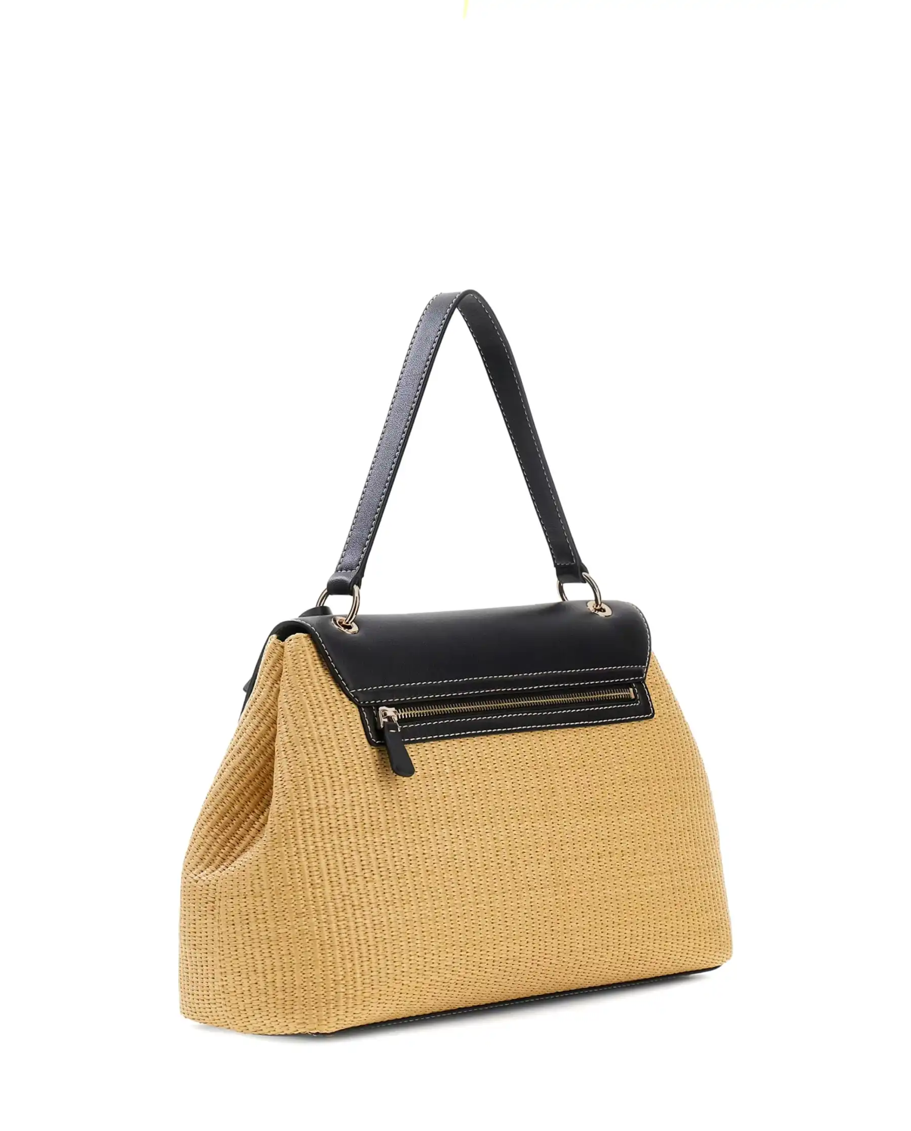 GUESS BORSA MAGGIE STRAW LARGE BEIGE