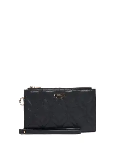 GUESS PORTAFOGLIO MAXINE SLG DOUBLE ZIP NERO