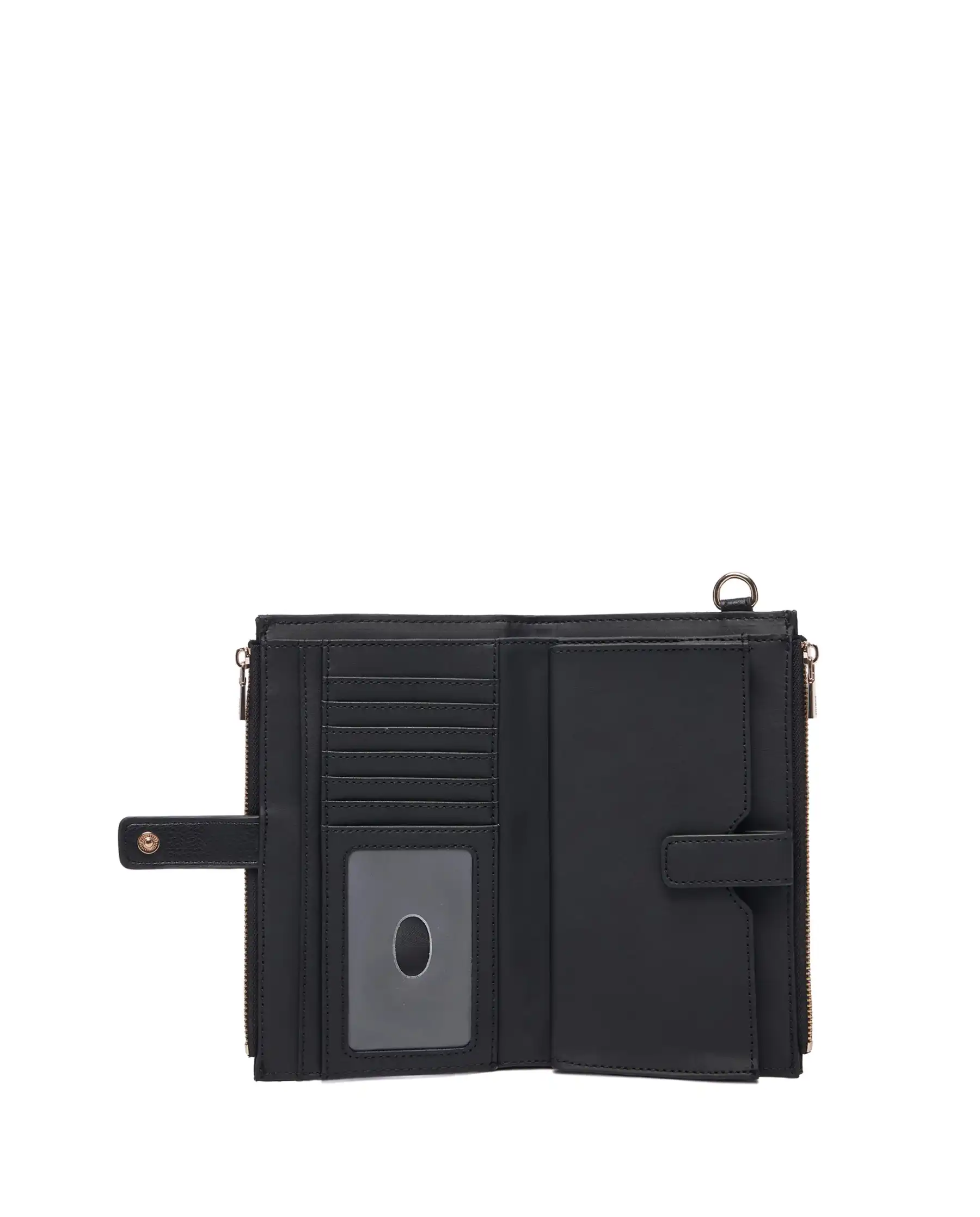 GUESS PORTAFOGLIO MAXINE SLG DOUBLE ZIP NERO