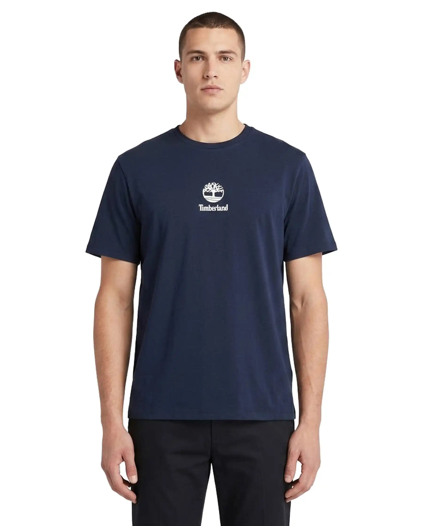 TIMBERLAND T-SHIRT STACK LOGO BLU