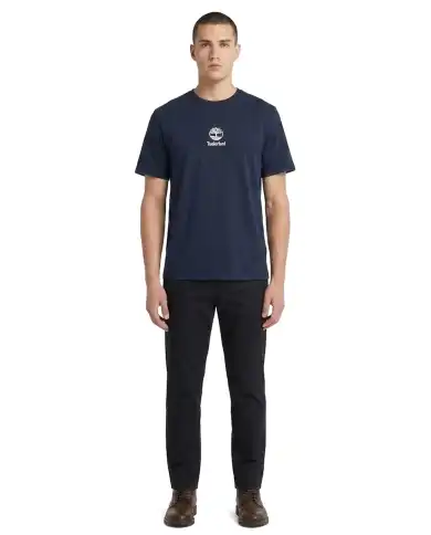 TIMBERLAND T-SHIRT STACK LOGO BLU