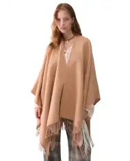 LIU JO PONCHO EMBOSSED CAMMELLO