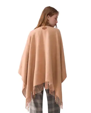 LIU JO PONCHO EMBOSSED CAMMELLO