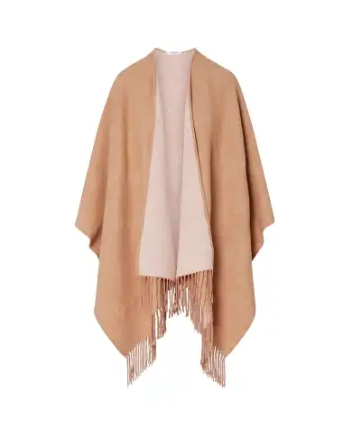 LIU JO PONCHO EMBOSSED CAMMELLO