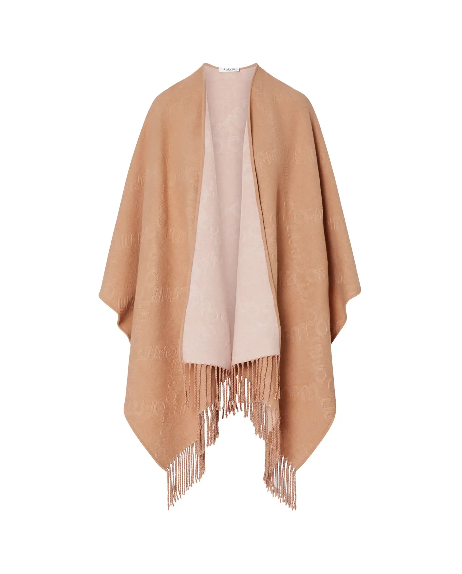 LIU JO PONCHO EMBOSSED CAMMELLO