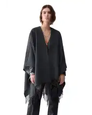 LIU JO PONCHO EMBOSSED ANTRACITE