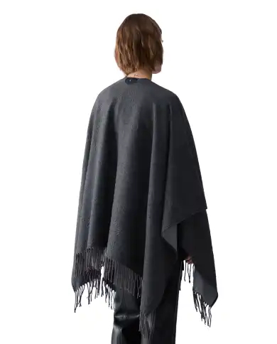 LIU JO PONCHO EMBOSSED ANTRACITE