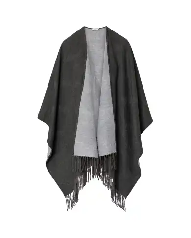 LIU JO PONCHO EMBOSSED ANTRACITE