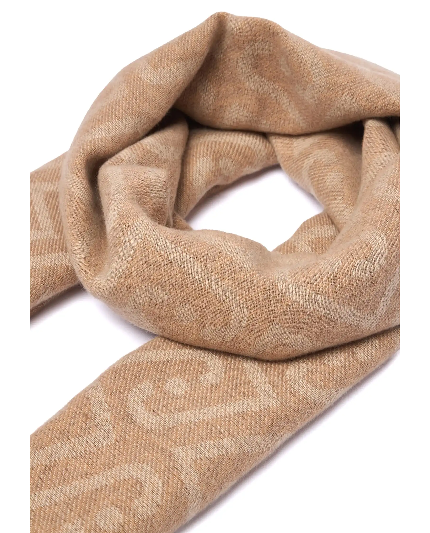 LIU JO STOLA DOUBLE NEW LOGO CHAIN CAMMELLO