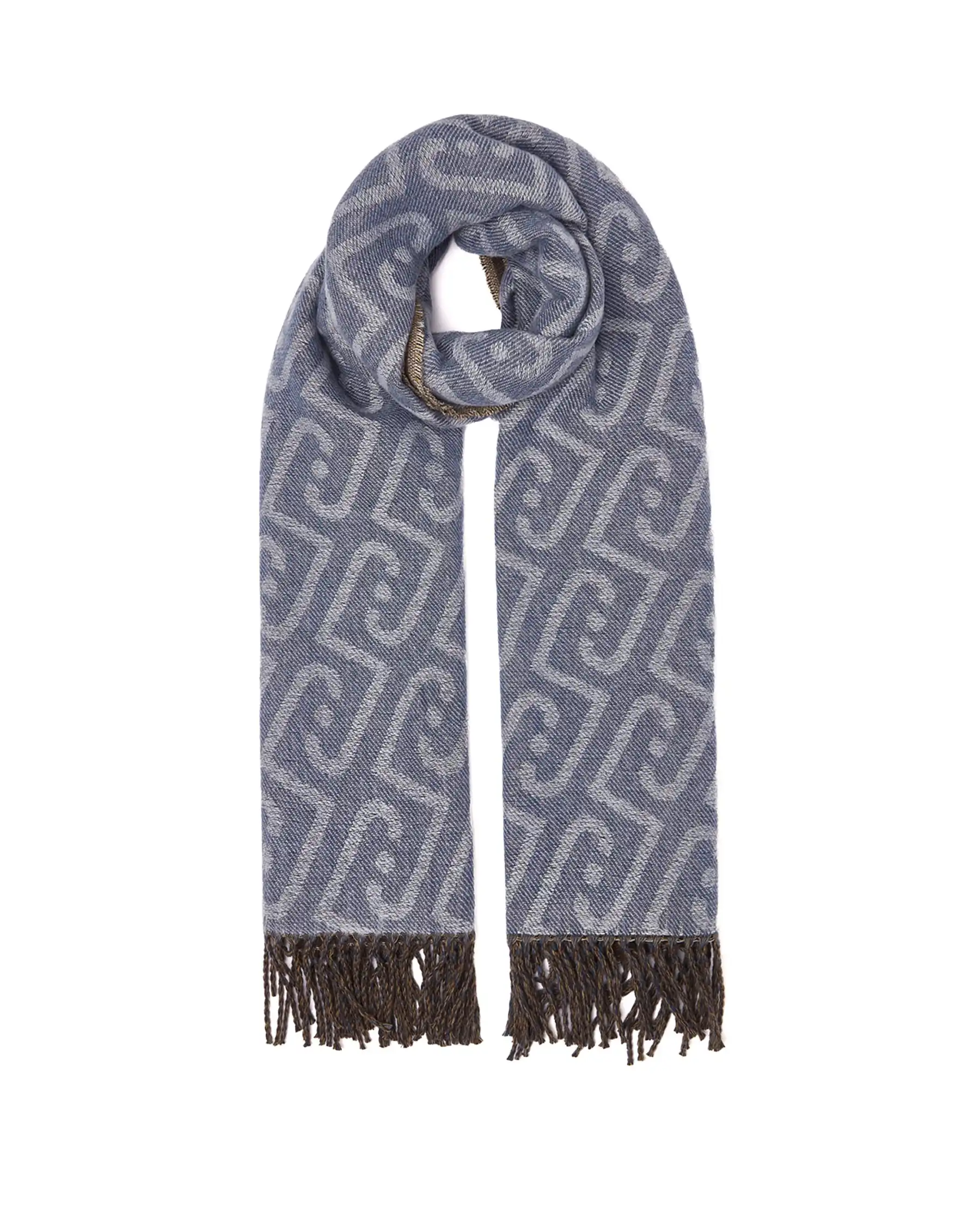 LIU JO STOLA DOUBLE NEW LOGO CHAIN BLU DENIM