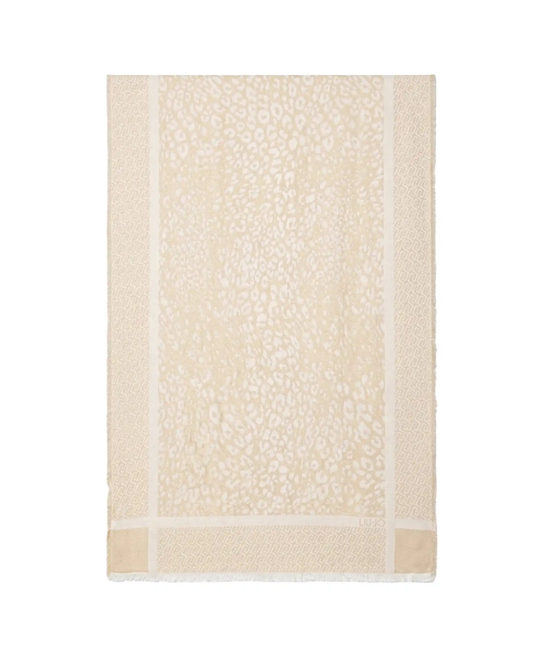 LIU JO STOLA JACQUARD ANIMALIER BEIGE
