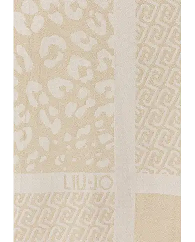 LIU JO STOLA JACQUARD ANIMALIER BEIGE